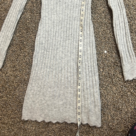 SHEIN Light Gray Mini Long sleeve BodyCon Sweater Dress - Picture 7 of 7